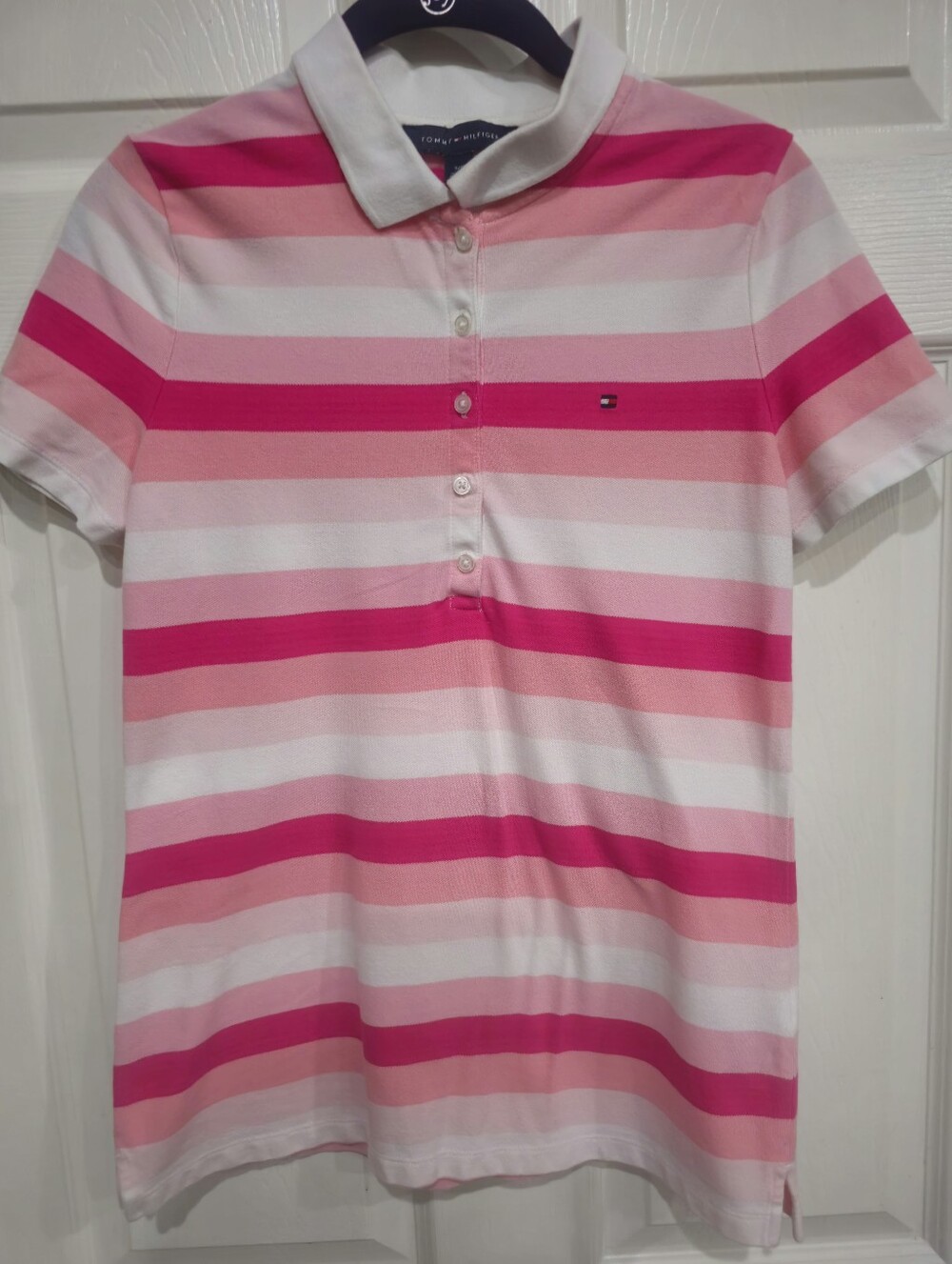 Tommy Hilfiger Pink Stripe Polo Shirt
